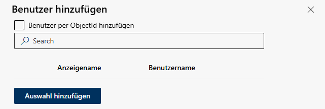 Benutzer hinzufügen 