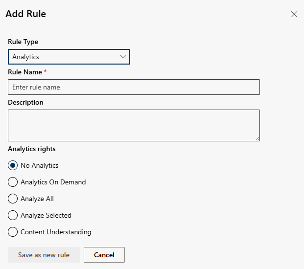 Add analytics rule