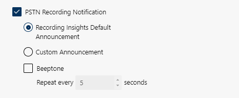 PSTN notification and beep tone