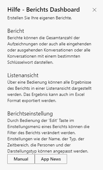 Hilfe-Einstellungen Beispiel Dashboard