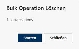 Bulk-Operation Löschen