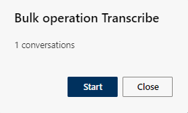 Bulk operation Transcribe