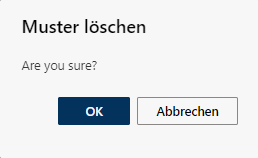 Hinweis Muster löschen