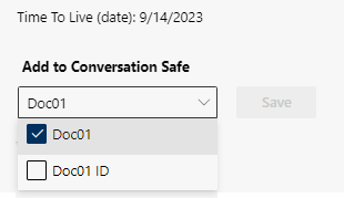 Remove recording from the conversation safe