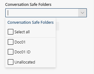 Filter criteria Conversation Safe Folders