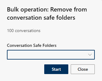 Bulk operation remove from safe