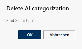 Delete AI categorization