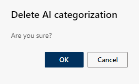 Delete AI categorization