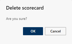 Delete Scorecard