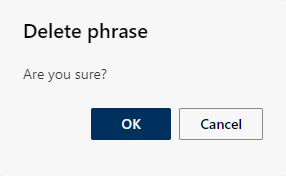 Delete phrase