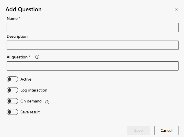 AI Assistant Add Question
