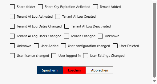 Bericht bearbeiten - Löschen