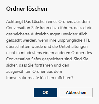 Conversation Safe löschen