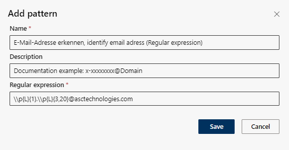 Pattern with regular expression example