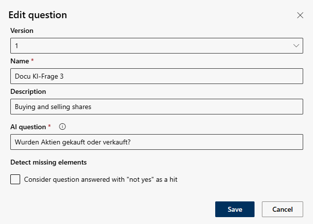 Edit AI question