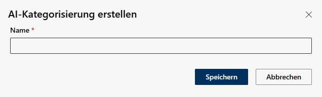 AI-Kategorisierung hinzufügen