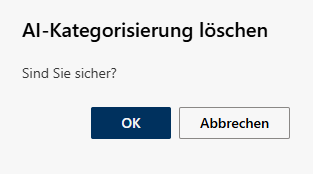 AI-Kategorisierung löschen