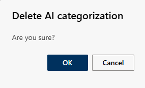 Delete AI categorization