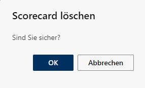 Scorecard löschen
