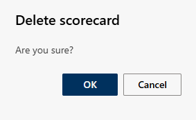 Delete scorecard
